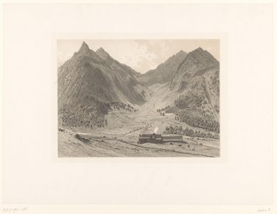 高山草甸上的房屋景观 作者 欧仁·西塞里（归因于）