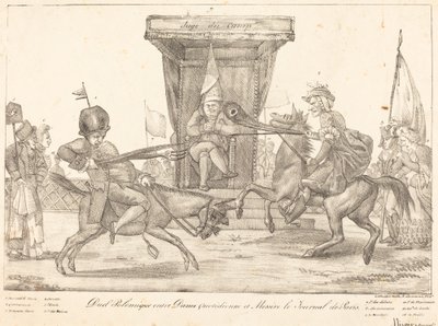 争论性决斗，1821年。 作者 尤金·德拉克洛瓦