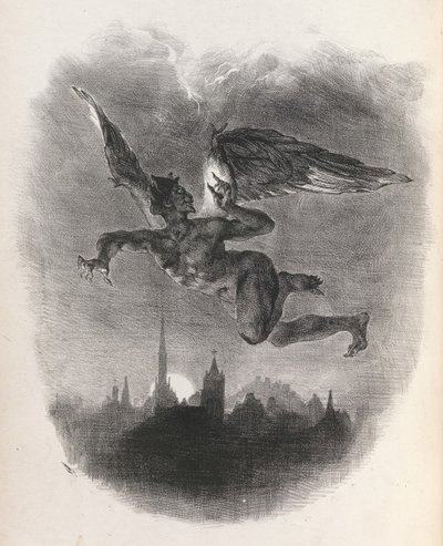 浮士德，1828年，1828年。 作者 尤金·德拉克洛瓦