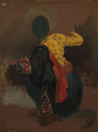 穿着土耳其服装的人物，约1856-1863年。 作者 尤金·德拉克洛瓦