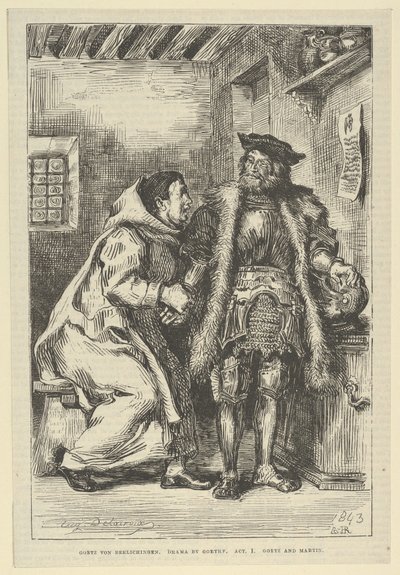 Goetz and Friar Martin, after 1845., after 1845. 作者 尤金·德拉克洛瓦