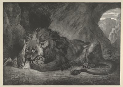 阿特拉斯山脉的狮子，1829-30。，1829-30。 作者 尤金·德拉克洛瓦