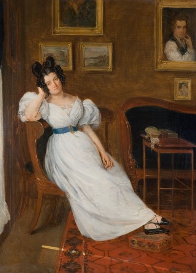 西蒙夫人的画像，1850年。 作者 尤金·德拉克洛瓦