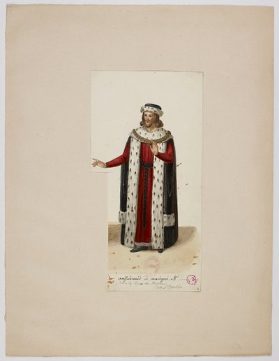 恩古埃兰-德-马里尼的服饰（拉图尔-德-内斯勒，1832 年） 作者 欧仁·法格