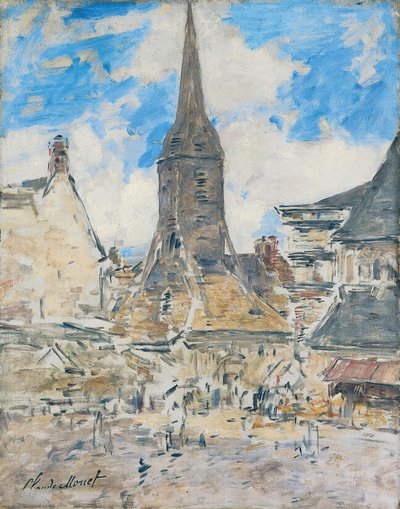 科塔瓦语："Biot ke Sainte-Catherine uja koe Honfleur (trutca ke Boudin)"。
法语：Le Clocher de Sainte-Catherine, Honfleur 作者 尤金·路易斯·布丁