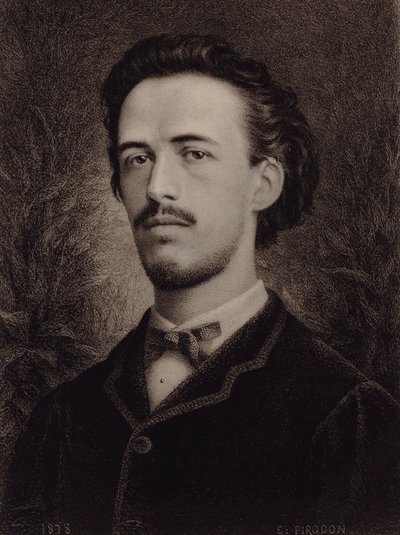作曲家本杰明-戈达尔1849-1895年的画像，1878年。 作者 尤金·路易斯·皮罗东