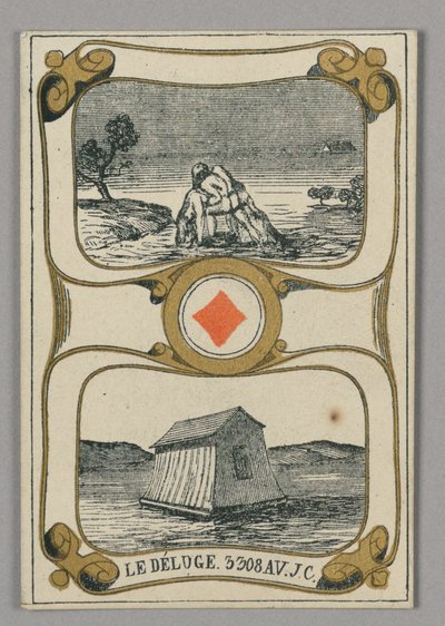 洪水，"Cartes héroïques "或 "Des grands hommes "套装中的扑克牌 作者 马塞尔·德尚