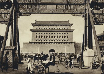 中国，北京，城门（黑白照片） 作者 欧洲摄影师