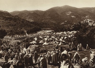 Moulay-Idris，朝圣者营地（黑白照片） 作者 欧洲摄影师