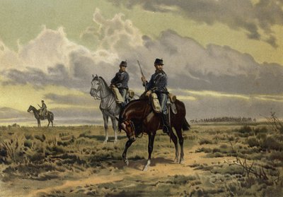 骑兵前进 (chromolitho) 作者 欧洲学校