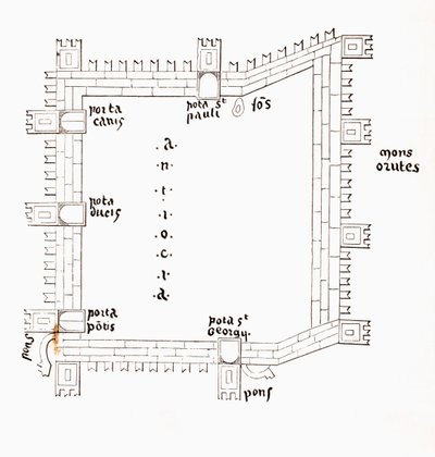 13世纪安提阿计划显示其五门，1880年 作者 欧洲学校