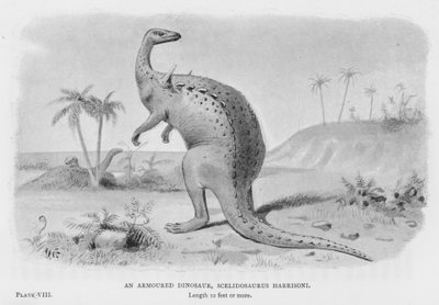 装甲恐龙，Scelidosaurus Harrisoni (litho) 作者 欧洲学校