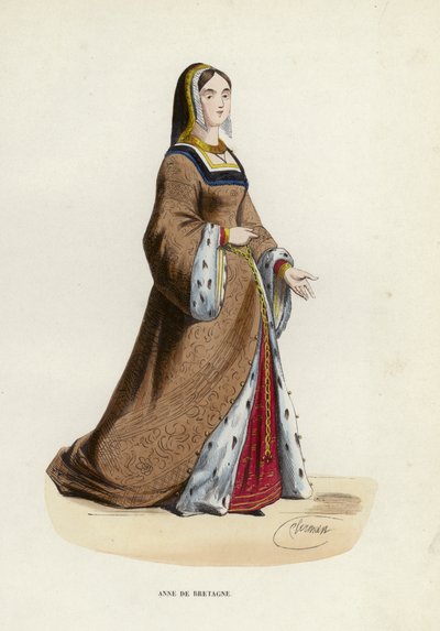 安妮德布列塔尼（彩色雕刻） 作者 European School