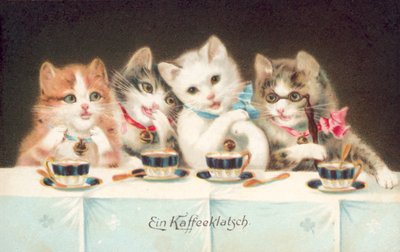 猫明信片（彩色平版） 作者 欧洲学校