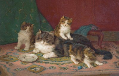 猫明信片（彩色平版） 作者 欧洲学校