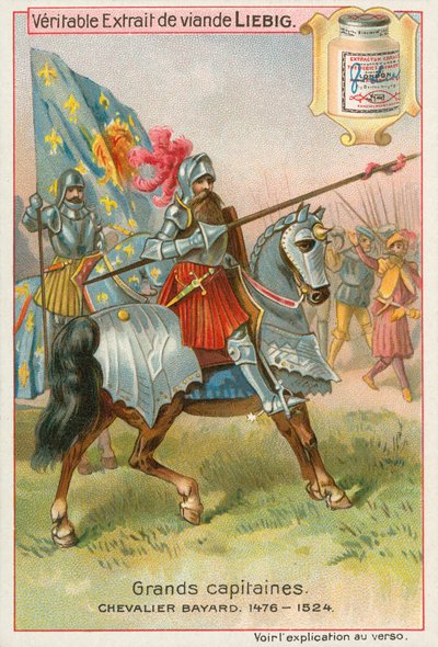 Chevalier Bayard，李比希贺卡，20 世纪初（铬合金） 作者 欧洲学校