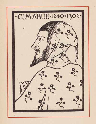 西马布埃，意大利中世纪艺术家（石版画） 作者 欧洲学校