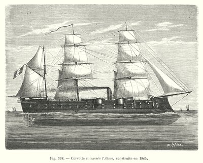 阿尔玛装甲巡洋舰，建于 1865 年（雕刻） 作者 欧洲学校