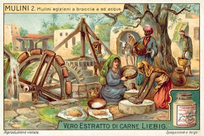 Egyptian hand and water driven mills (chromolitho) 作者 欧洲学校