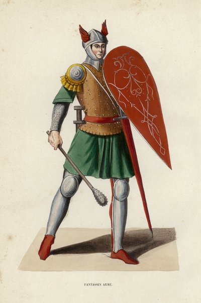 Fantassin Arme (coloured engraving) 作者 欧洲学校
