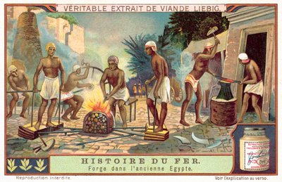 Forge in Ancient Egypt (chromolitho) 作者 欧洲学校