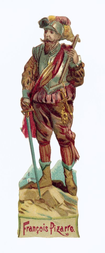 弗朗西斯科·皮萨罗 (chromolitho) 作者 欧洲学校