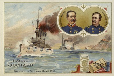 Manuel Macias将军和Commodore Winfield Scott Schley，波多黎各圣胡安，西班牙 - 美国战争，1898年7月13日 作者 欧洲学校