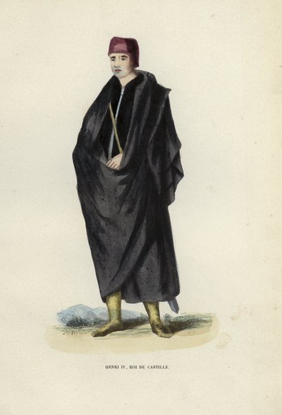 Henri IV, Roi De Castille (coloured engraving) 作者 欧洲学校