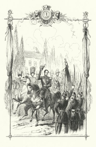 比利时国王利奥波德一世、布拉班特公爵和佛兰德斯伯爵检阅阅兵式 作者 European School