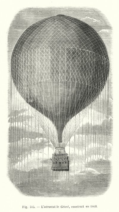浮空器le Geant，建于1863年 作者 欧洲学校