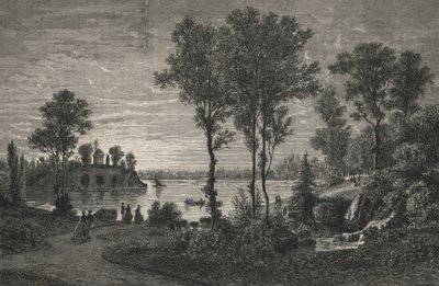 Lac De Gravelle，位于 Bois De Vincennes（雕刻） 作者 欧洲学校