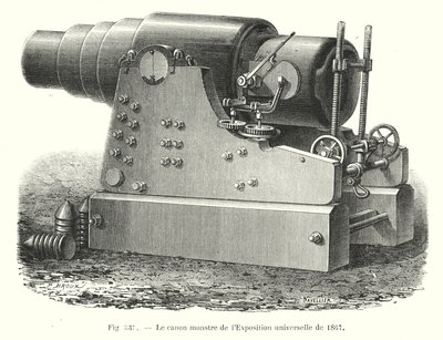 1867年万国博览会的怪物大炮（雕刻） 作者 欧洲学校