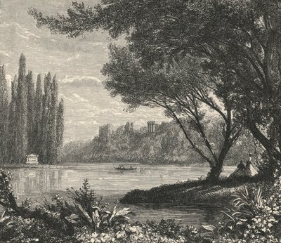 Ermenonville 的杨树岛（雕刻） 作者 欧洲学校