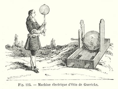 Otto de Guericke 的电机（雕刻） 作者 欧洲学校