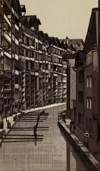 梅斯：Gerber-Strasse（石版画） 作者 欧洲学校