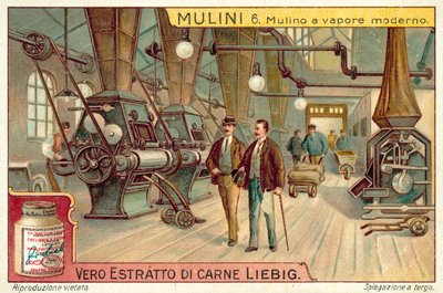 Modern steam-powered mill (chromolitho) 作者 欧洲学校