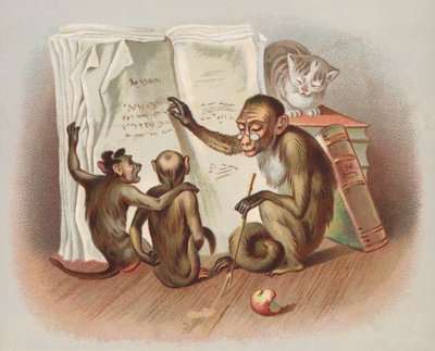 猴教(chromolitho) 作者 欧洲学校