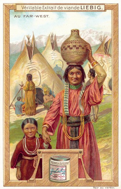美国原住民村庄（chromolitho） 作者 欧洲学校