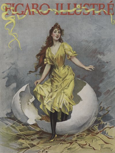 Oeuf de Paques (Easter Egg). Cover of Le Figaro Illustre, April 1893 (colour litho) 作者 欧洲学校