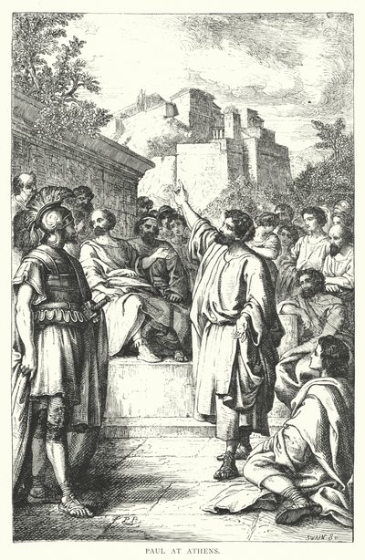 Paul at Athens (engraving) 作者 欧洲学校
