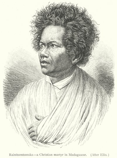 Rainitsontsoraka, a Christian martyr in Madagascar (engraving) 作者 欧洲学校