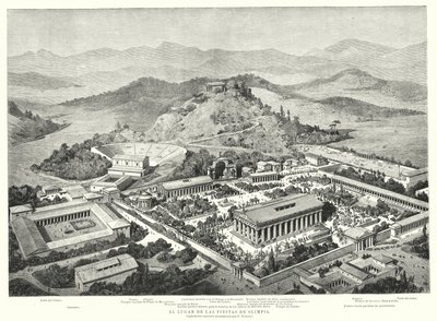 重建古希腊奥林匹亚（石版画） 作者 欧洲学校