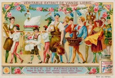 来自不同工艺品的代表：Winemerchant，Chef，Fisherman，Huntsman，Brewer，Smith，Pastry Chef，Weaver，Butcher和Shoemaker。 作者 欧洲学校