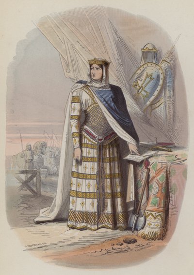 Richilde，埃诺伯爵夫人、伯爵夫人和佛兰德斯摄政王（彩色雕刻） 作者 欧洲学校