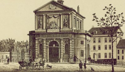 鹿特丹：Delftsche Poort（石版画） 作者 欧洲学校
