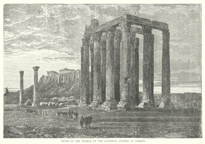 Ruins of the Temple of the Olympian Jupiter at Athens (engraving) 作者 欧洲学校