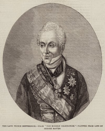 The Late Prince Metternich (engraving) 作者 欧洲学校