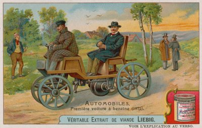 第一辆汽油车，1875年 作者 欧洲学校