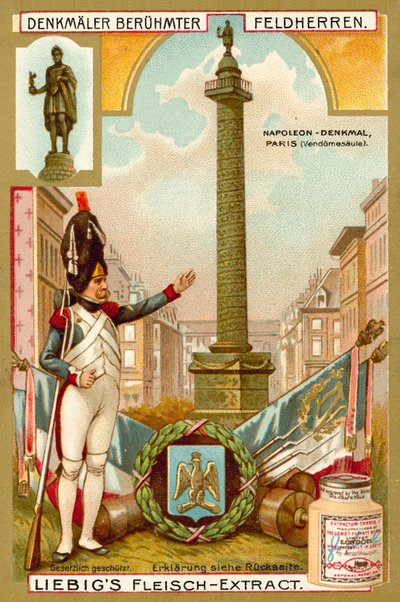 Vendome Column, monument to Napoleon, Paris (chromolitho) 作者 欧洲学校