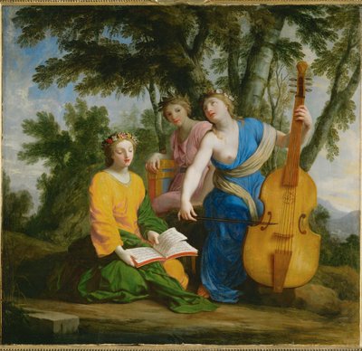 Melpomene, Erato and Polyhymnia ... 作者 Le Sueur的Eustache（工作室）